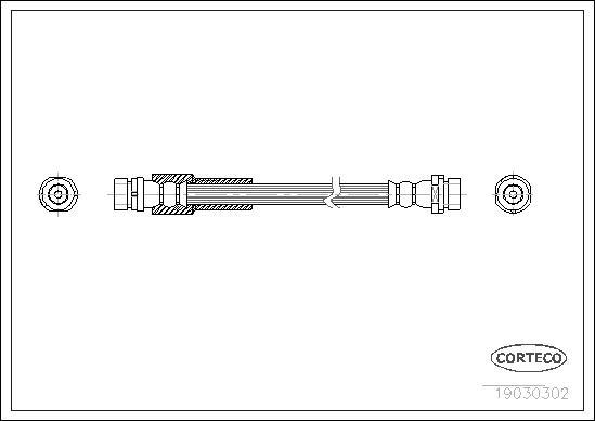 Corteco 19030302 - Flexible de frein cwaw.fr