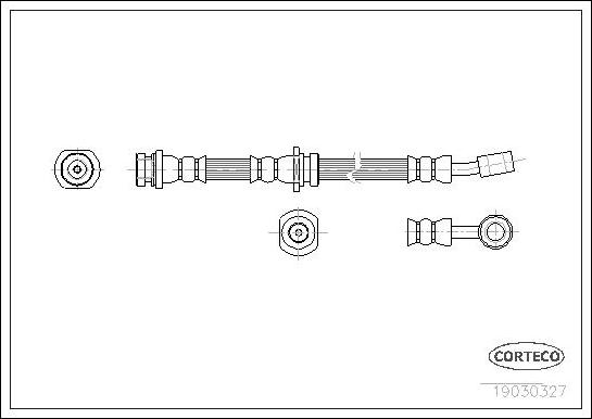 Corteco 19030327 - Flexible de frein cwaw.fr