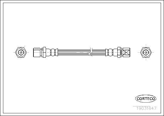 Corteco 19031647 - Flexible de frein cwaw.fr