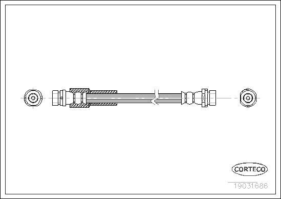 Corteco 19031686 - Flexible de frein cwaw.fr