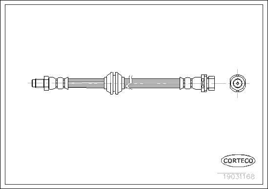 Corteco 19031168 - Flexible de frein cwaw.fr