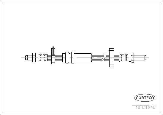 Corteco 19031240 - Flexible de frein cwaw.fr