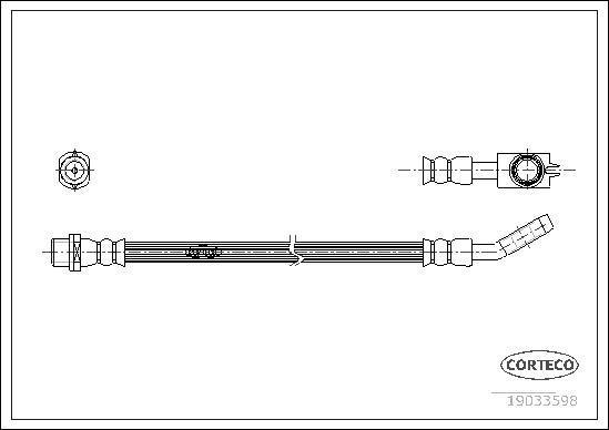 Corteco 19033598 - Flexible de frein cwaw.fr