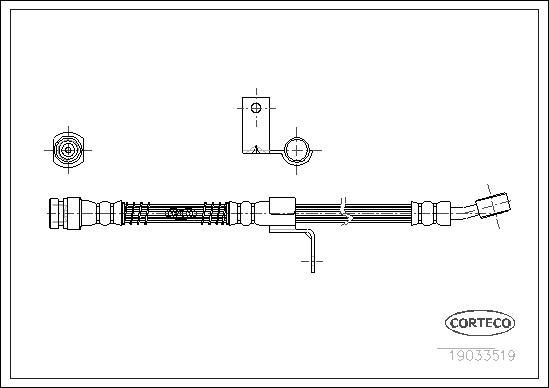 Corteco 19033519 - Flexible de frein cwaw.fr