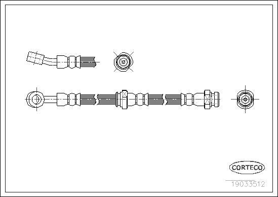 Corteco 19033512 - Flexible de frein cwaw.fr