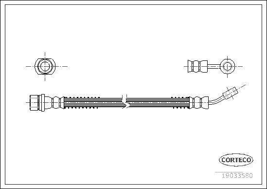 Corteco 19033580 - Flexible de frein cwaw.fr