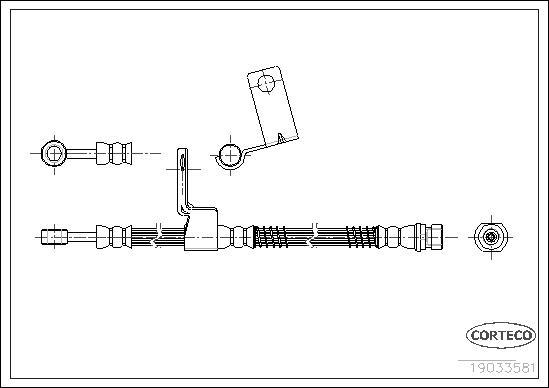 Corteco 19033581 - Flexible de frein cwaw.fr