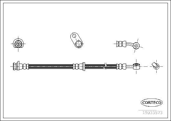 Corteco 19033573 - Flexible de frein cwaw.fr