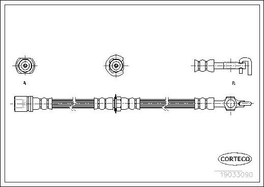 Corteco 19033090 - Flexible de frein cwaw.fr