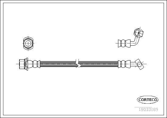 Corteco 19033089 - Flexible de frein cwaw.fr