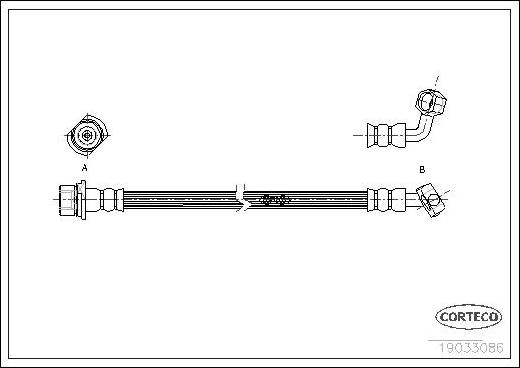 Corteco 19033086 - Flexible de frein cwaw.fr