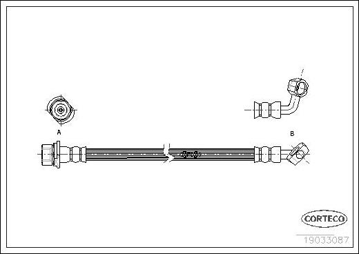 Corteco 19033087 - Flexible de frein cwaw.fr