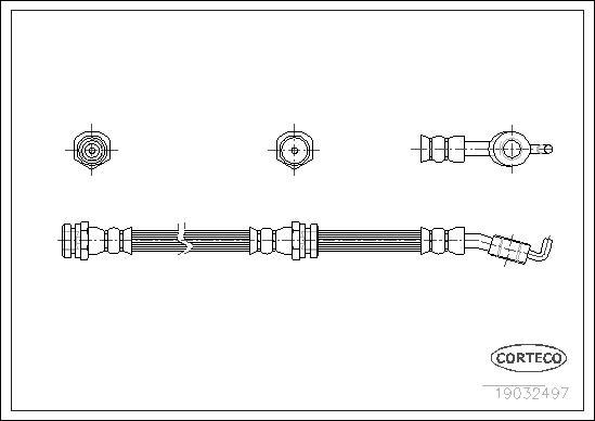 Corteco 19032497 - Flexible de frein cwaw.fr