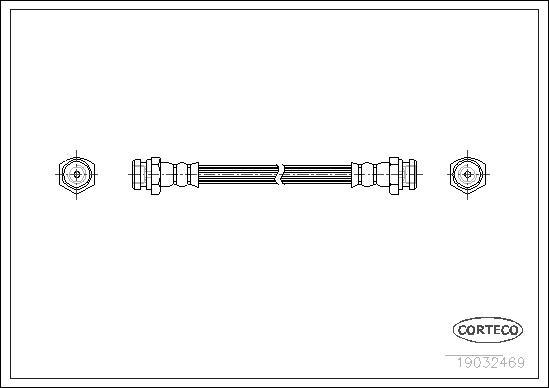 Corteco 19032469 - Flexible de frein cwaw.fr