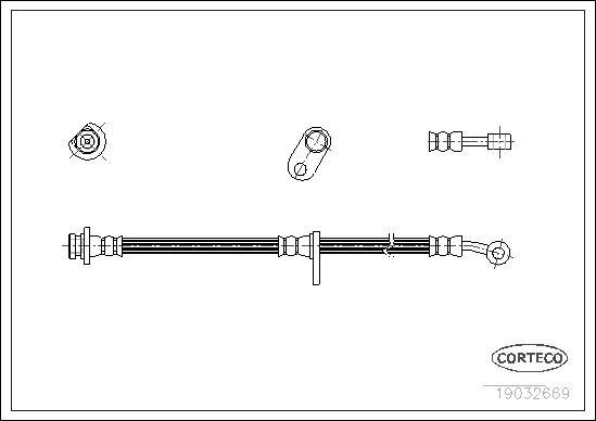 Corteco 19032669 - Flexible de frein cwaw.fr