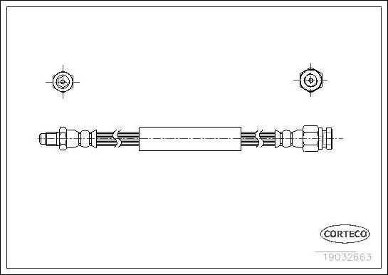 Corteco 19032663 - Flexible de frein cwaw.fr