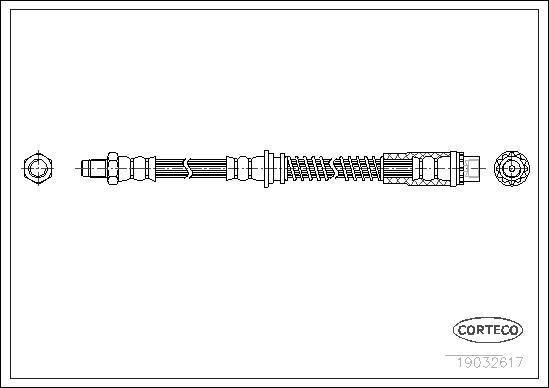 Corteco 19032617 - Flexible de frein cwaw.fr