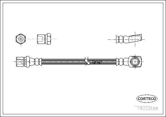 Corteco 19032688 - Flexible de frein cwaw.fr