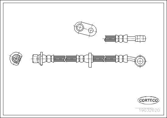 Corteco 19032670 - Flexible de frein cwaw.fr