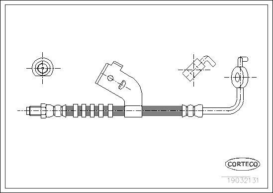 Corteco 19032131 - Flexible de frein cwaw.fr