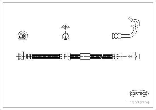 Corteco 19032894 - Flexible de frein cwaw.fr