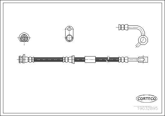 Corteco 19032895 - Flexible de frein cwaw.fr