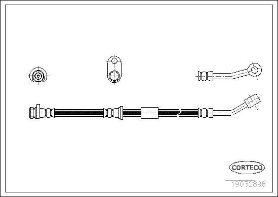 Corteco 19032896 - Flexible de frein cwaw.fr