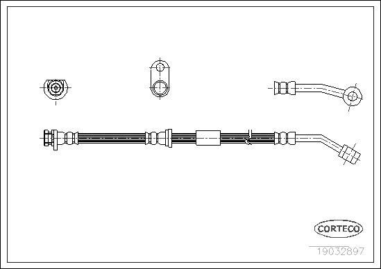 Corteco 19032897 - Flexible de frein cwaw.fr