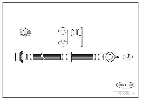 Corteco 19032864 - Flexible de frein cwaw.fr