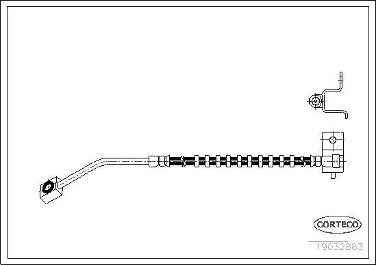 Corteco 19032883 - Flexible de frein cwaw.fr