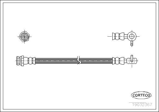 Corteco 19032367 - Flexible de frein cwaw.fr