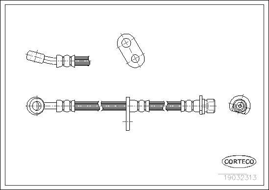 Corteco 19032313 - Flexible de frein cwaw.fr