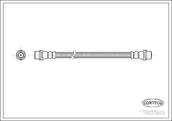 Corteco 19025893 - Flexible de frein cwaw.fr