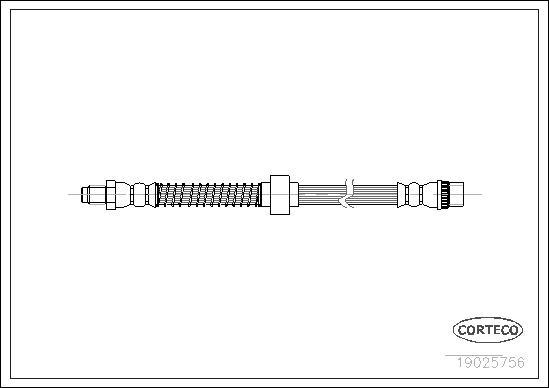 Corteco 19025756 - Flexible de frein cwaw.fr