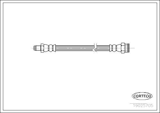 Corteco 19025705 - Flexible de frein cwaw.fr