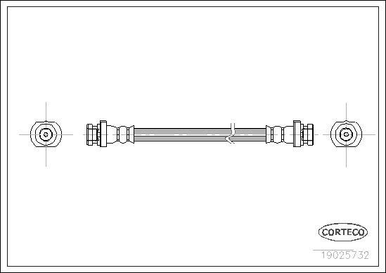 Corteco 19025732 - Flexible de frein cwaw.fr