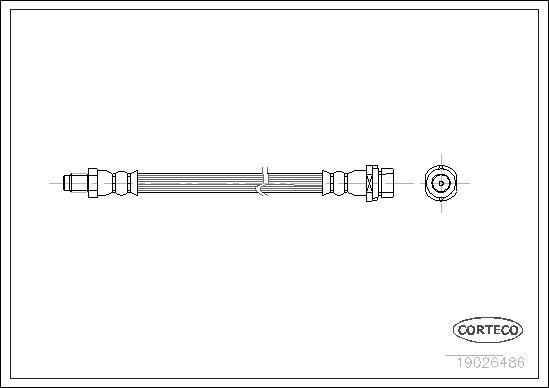 Corteco 19026486 - Flexible de frein cwaw.fr