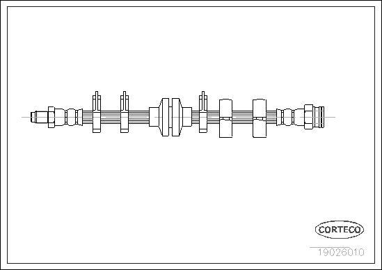 Corteco 19026010 - Flexible de frein cwaw.fr