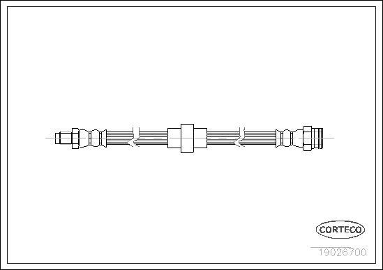 Corteco 19026700 - Flexible de frein cwaw.fr