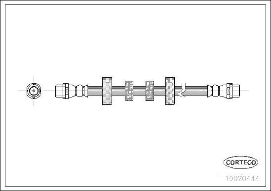 Corteco 19020444 - Flexible de frein cwaw.fr