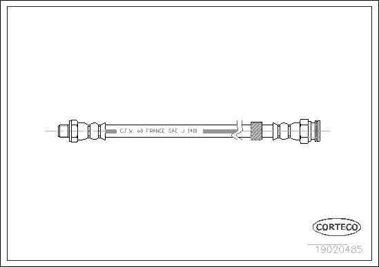 Corteco 19020485 - Flexible de frein cwaw.fr