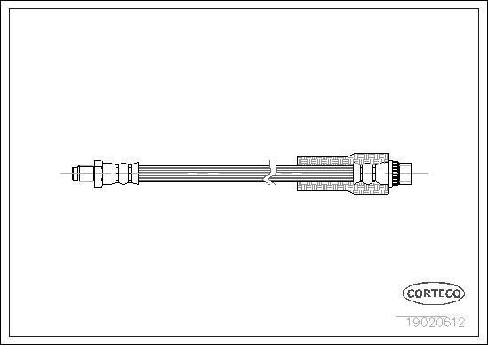 Corteco 19020612 - Flexible de frein cwaw.fr