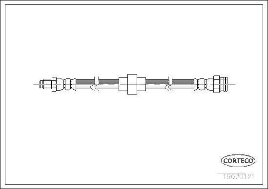 Corteco 19020121 - Flexible de frein cwaw.fr