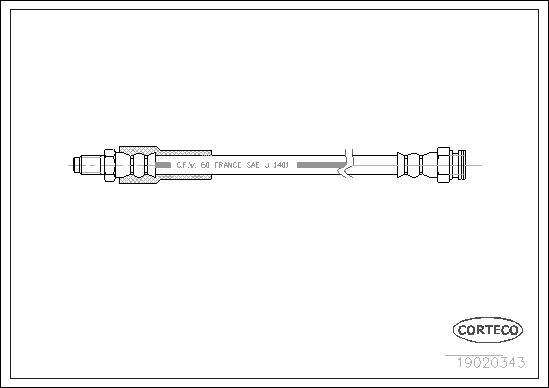 Corteco 19020343 - Flexible de frein cwaw.fr