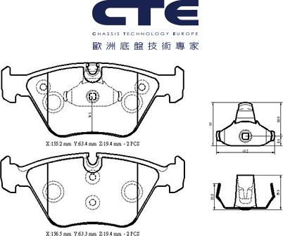 CTE CBL09003 - Kit de plaquettes de frein, frein à disque cwaw.fr