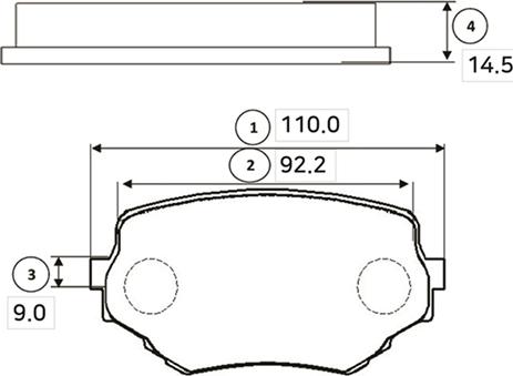 CTR GK0952 - Kit de plaquettes de frein, frein à disque cwaw.fr