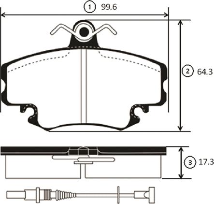 CTR GK0909 - Kit de plaquettes de frein, frein à disque cwaw.fr