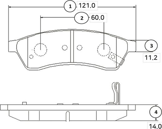 CTR GK0444 - Kit de plaquettes de frein, frein à disque cwaw.fr