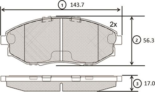 CTR GK0443 - Kit de plaquettes de frein, frein à disque cwaw.fr