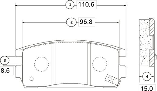 CTR GK0447 - Kit de plaquettes de frein, frein à disque cwaw.fr